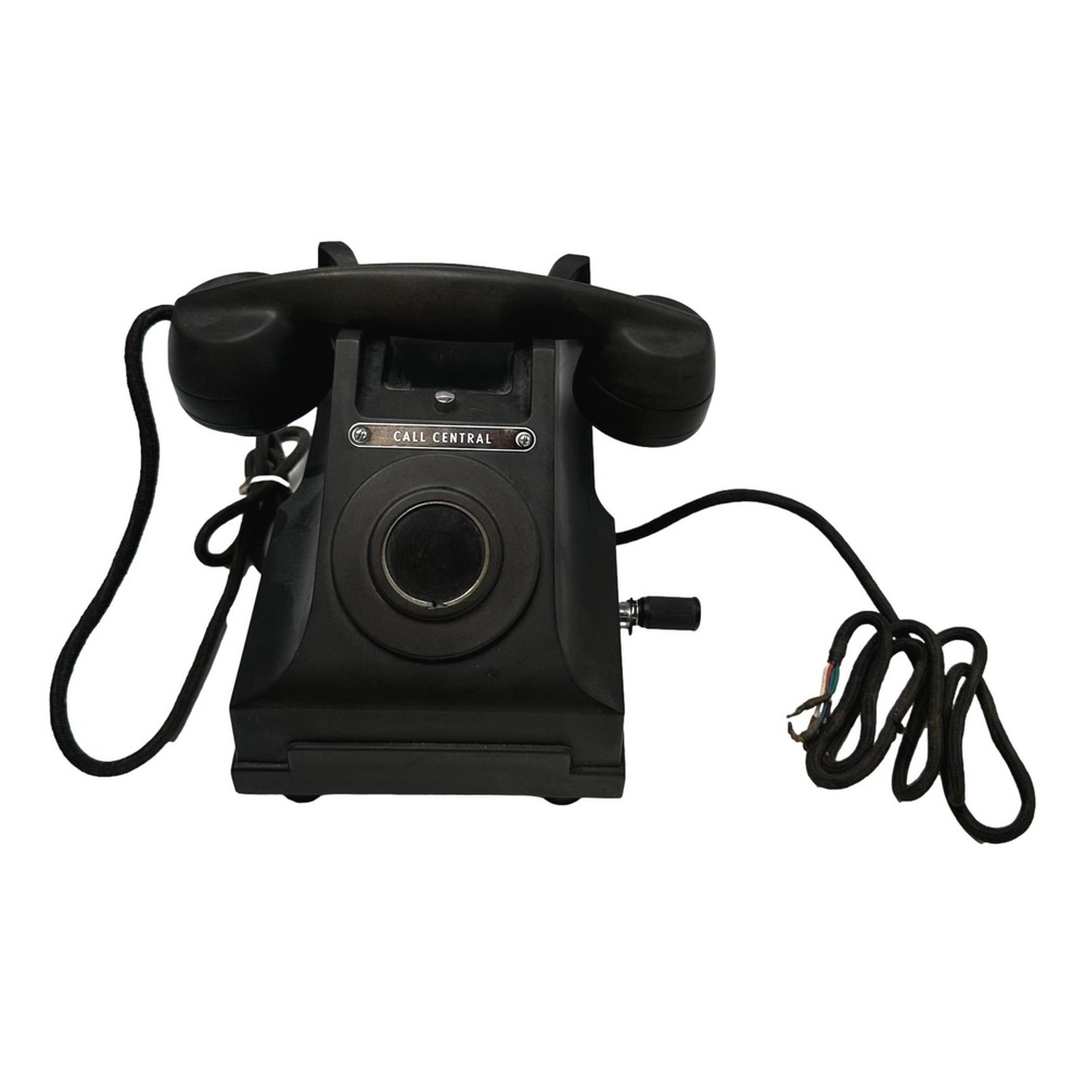 Erickson ETL Telephone Call Central Black Bakelite Crank Rings c 40s